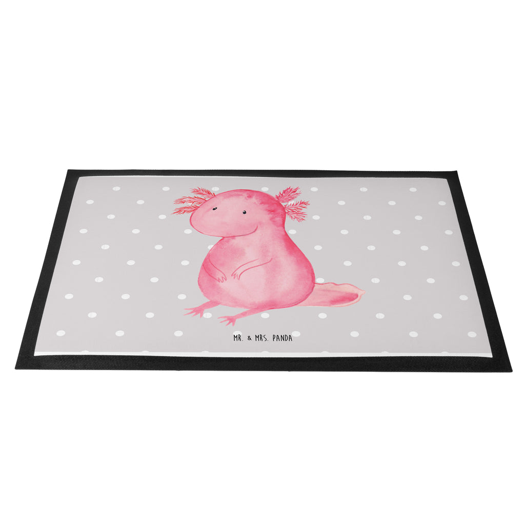 Fußmatte Axolotl Axolotl, Axolot, vergnügt, fröhlich, zufrieden, Lebensstil, Weisheit, Lebensweisheit, Liebe, Freundin Türvorleger, Schmutzmatte, Fußabtreter, Matte, Schmutzfänger, Fußabstreifer, Schmutzfangmatte, Türmatte, Motivfußmatte,  Haustürmatte, Vorleger  Axolotl, Molch