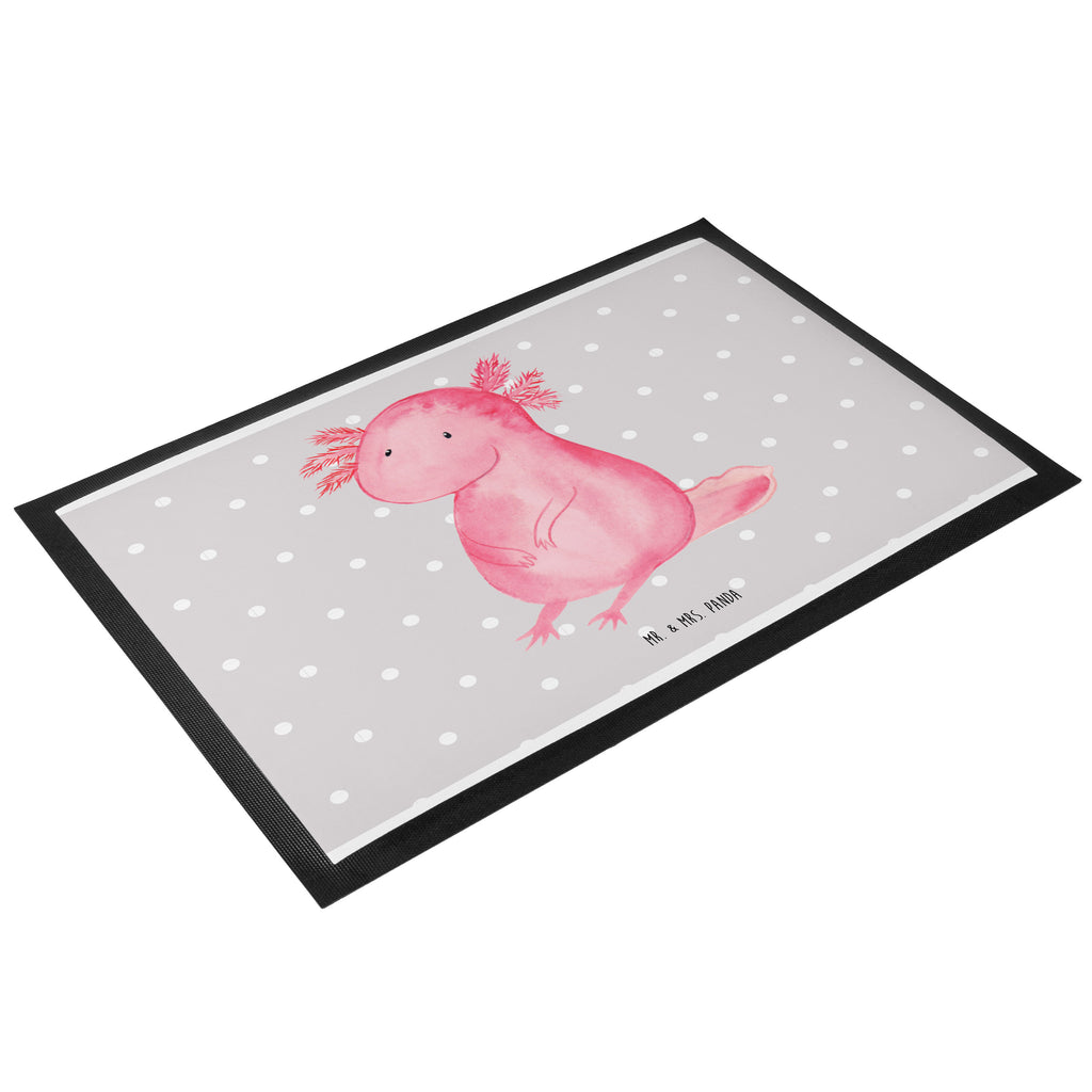 Fußmatte Axolotl Axolotl, Axolot, vergnügt, fröhlich, zufrieden, Lebensstil, Weisheit, Lebensweisheit, Liebe, Freundin Türvorleger, Schmutzmatte, Fußabtreter, Matte, Schmutzfänger, Fußabstreifer, Schmutzfangmatte, Türmatte, Motivfußmatte,  Haustürmatte, Vorleger  Axolotl, Molch