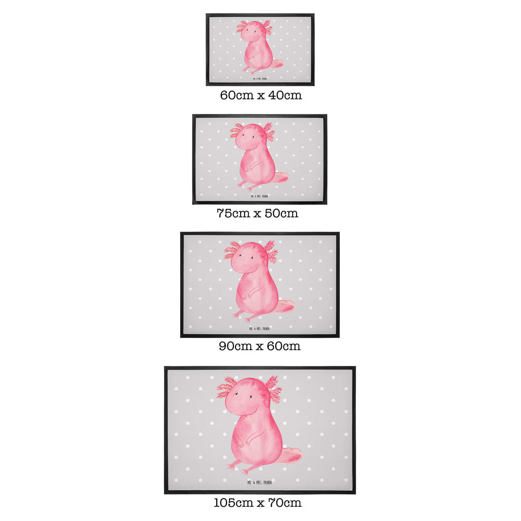 Fußmatte Axolotl Axolotl, Axolot, vergnügt, fröhlich, zufrieden, Lebensstil, Weisheit, Lebensweisheit, Liebe, Freundin Türvorleger, Schmutzmatte, Fußabtreter, Matte, Schmutzfänger, Fußabstreifer, Schmutzfangmatte, Türmatte, Motivfußmatte,  Haustürmatte, Vorleger  Axolotl, Molch