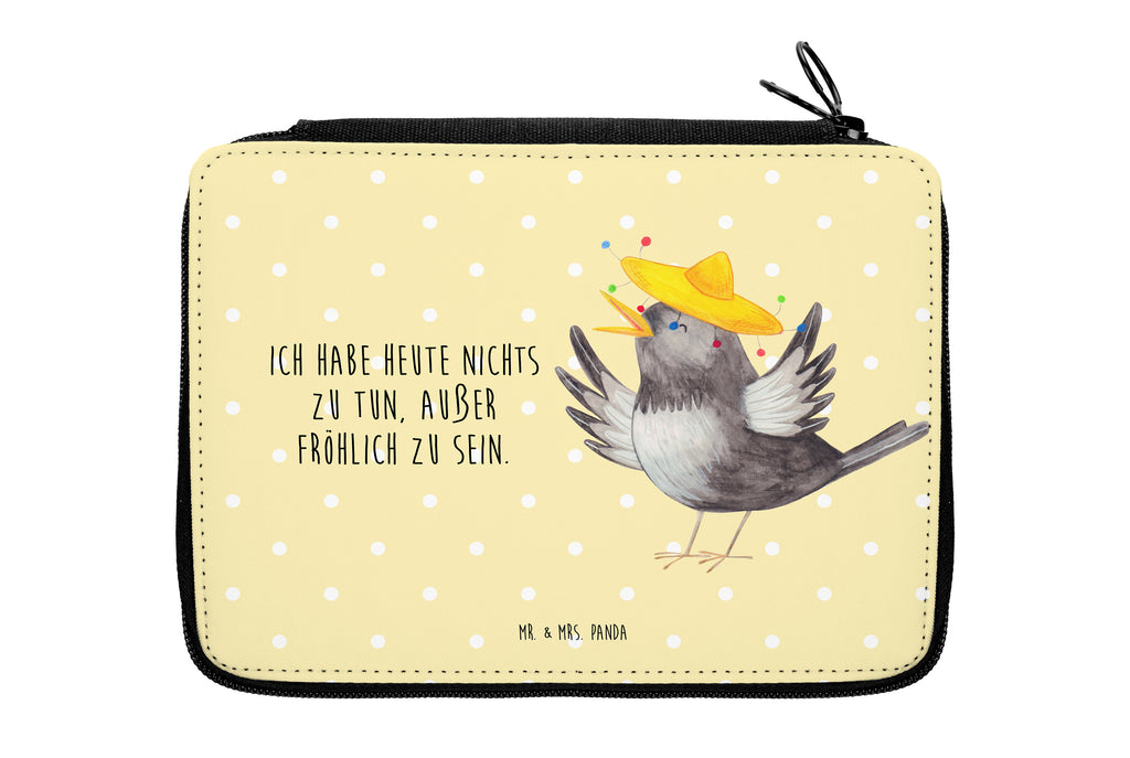 Federmappe Rabe mit Sombrero Federmappe, Stiftetasche, Stifte Etui, Schule, Einschulung, Geschenk, Kind, Schüler, Schülerin, Stifterolle, Federmäppchen, Motiv, Grundschule, Federmäppchen bedruckt, Büro Stifte Etui, Bestückte Federmappe, Kinder Federmappe, Federmappe Einschulung, Tiermotive, Gute Laune, lustige Sprüche, Tiere, Rabe, Vogel, Vögel, Spruch positiv, fröhlich sein, glücklich sein, Glück Spruch, froh, Elster, Motivation