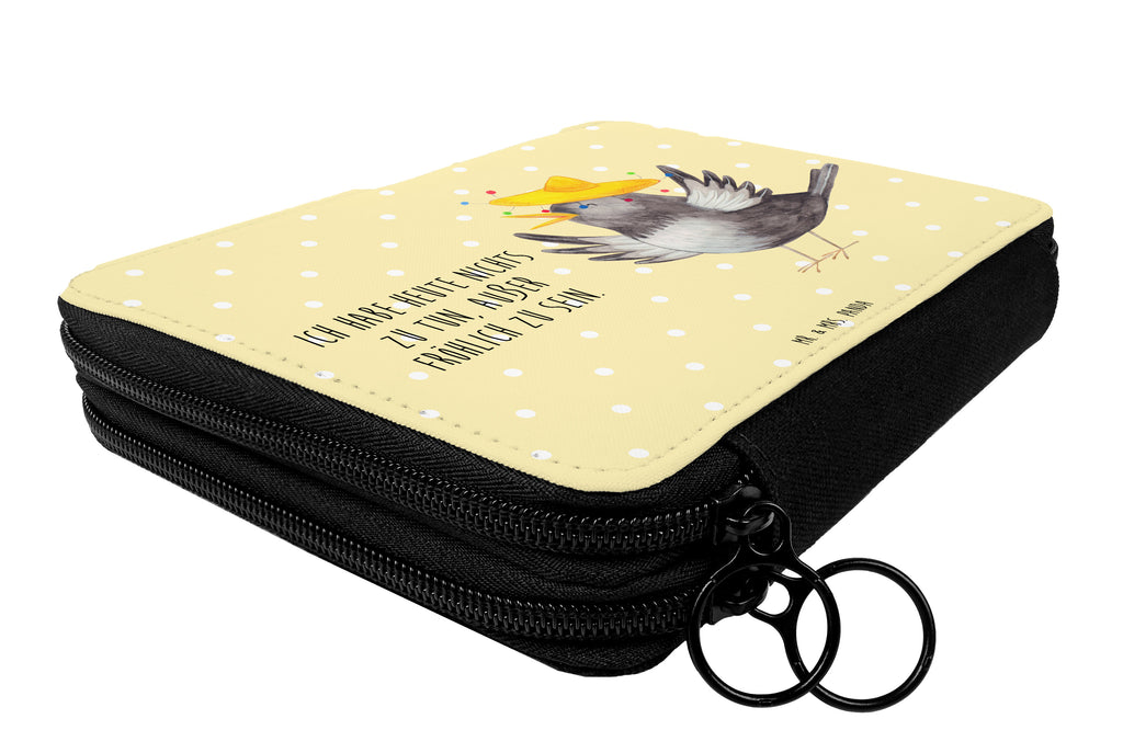 Federmappe Rabe mit Sombrero Federmappe, Stiftetasche, Stifte Etui, Schule, Einschulung, Geschenk, Kind, Schüler, Schülerin, Stifterolle, Federmäppchen, Motiv, Grundschule, Federmäppchen bedruckt, Büro Stifte Etui, Bestückte Federmappe, Kinder Federmappe, Federmappe Einschulung, Tiermotive, Gute Laune, lustige Sprüche, Tiere, Rabe, Vogel, Vögel, Spruch positiv, fröhlich sein, glücklich sein, Glück Spruch, froh, Elster, Motivation