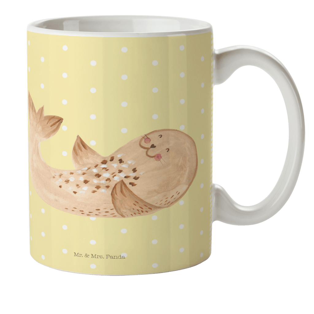Kindertasse Robbe liegend Kunststoff Tasse, Kindergarten, Tasse, Trinkbecher, Camping Becher, Kaffeetasse, Kunststoffbecher, Kindergartenbecher, Outdoorgeschirr, Kunststoffgeschirr, Reisebecher, Reisetasse, Kinderbecher, Tiermotive, Gute Laune, lustige Sprüche, Tiere, Robbe, Robben, Seehund, Strand, Meerestier, Ostsee, Nordsee, Lachen, Freude