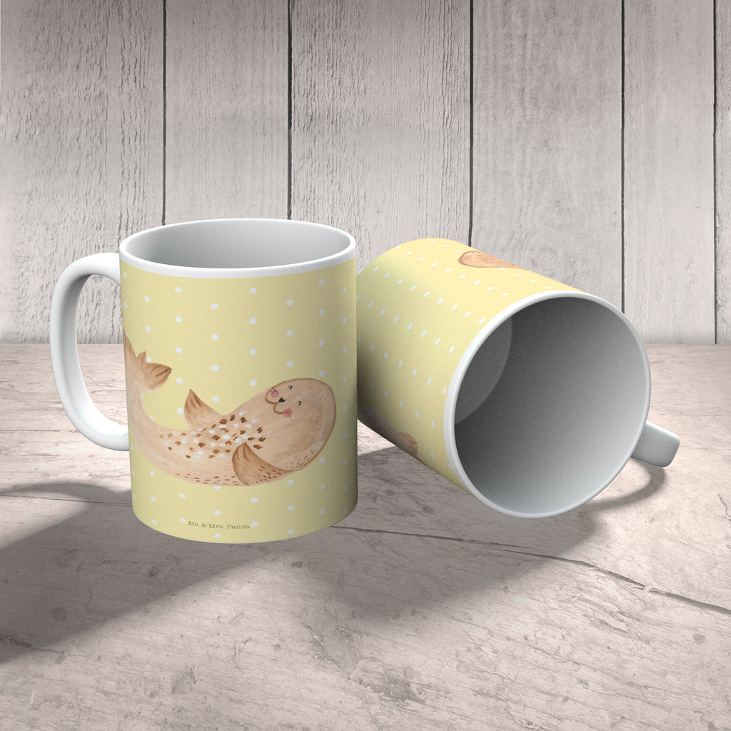 Kindertasse Robbe liegend Kunststoff Tasse, Kindergarten, Tasse, Trinkbecher, Camping Becher, Kaffeetasse, Kunststoffbecher, Kindergartenbecher, Outdoorgeschirr, Kunststoffgeschirr, Reisebecher, Reisetasse, Kinderbecher, Tiermotive, Gute Laune, lustige Sprüche, Tiere, Robbe, Robben, Seehund, Strand, Meerestier, Ostsee, Nordsee, Lachen, Freude