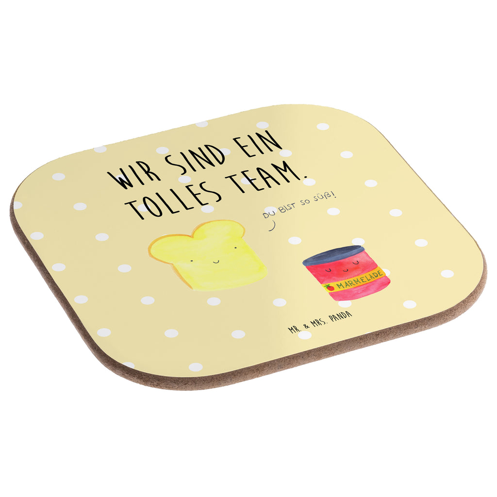 Quadratische Untersetzer Toast & Marmelade Bierdeckel, Glasuntersetzer, Untersetzer Gläser, Getränkeuntersetzer, Tiermotive, Gute Laune, lustige Sprüche, Tiere, Toast, Marmelade, Dreamteam, süße Postkarte, süß, Küche Deko, Küche Spruch, Frühstück Einladung, Brot, Toastbrot