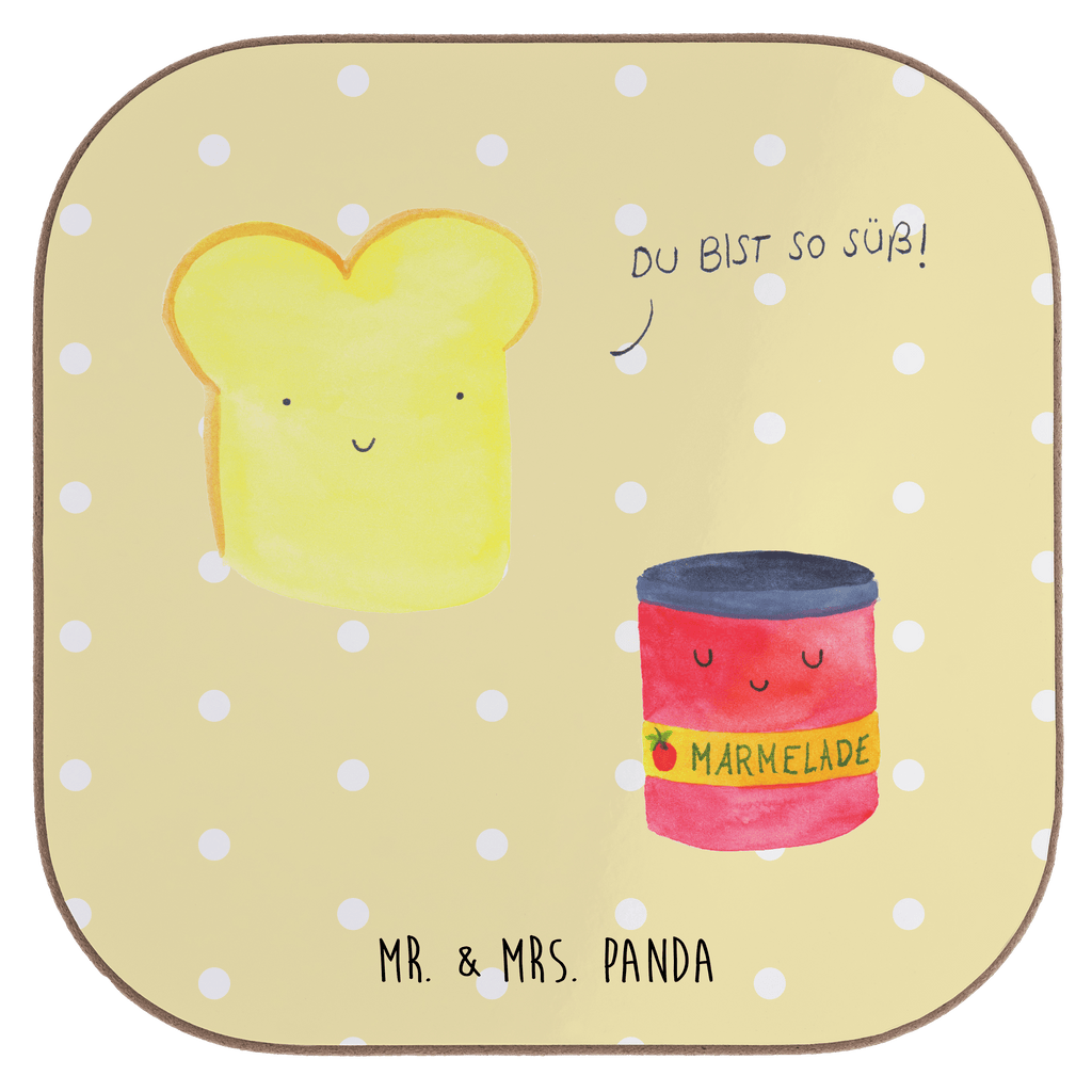 Quadratische Untersetzer Toast & Marmelade Bierdeckel, Glasuntersetzer, Untersetzer Gläser, Getränkeuntersetzer, Tiermotive, Gute Laune, lustige Sprüche, Tiere, Toast, Marmelade, Dreamteam, süße Postkarte, süß, Küche Deko, Küche Spruch, Frühstück Einladung, Brot, Toastbrot