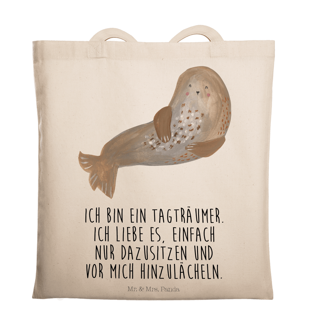 Tragetasche Robbe lachend Beuteltasche, Beutel, Einkaufstasche, Jutebeutel, Stoffbeutel, Tiermotive, Gute Laune, lustige Sprüche, Tiere, Robbe, Robben, Seehund, Strand, Meerestier, Ostsee, Nordsee