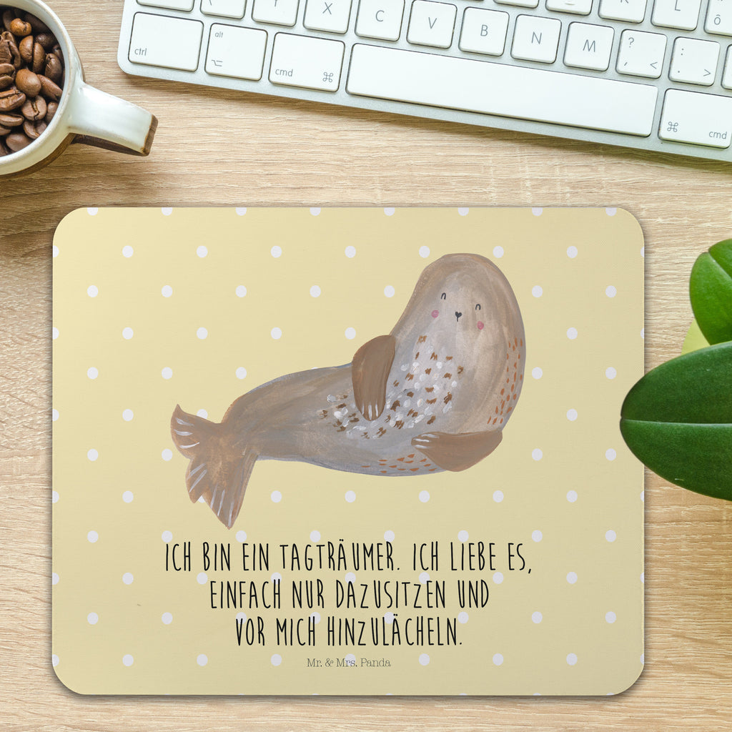Mauspad Robbe lachend Mousepad, Computer zubehör, Büroausstattung, PC Zubehör, Arbeitszimmer, Mauspad, Einzigartiges Mauspad, Designer Mauspad, Tiermotive, Gute Laune, lustige Sprüche, Tiere, Robbe, Robben, Seehund, Strand, Meerestier, Ostsee, Nordsee