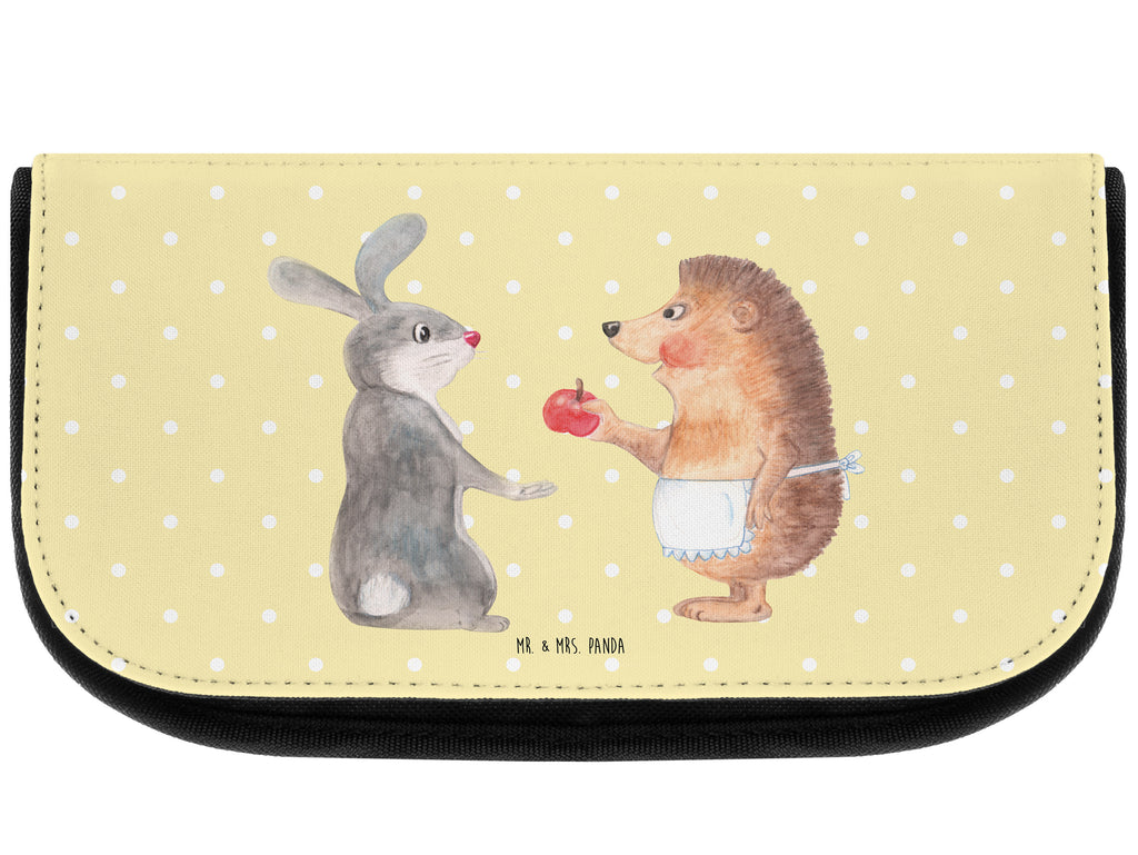 Kosmetiktasche Liebe ist nie ohne Schmerz Kosmetikbeutel, Kulturtasche, Kulturbeutel, Schminktasche, Make-Up Tasche, Tiermotive, Gute Laune, lustige Sprüche, Tiere, Igel und Hase, Igel, Hase, Liebe Spruch, Liebeskummer Geschenk, Herzschmerz, Trösten, Trennungsschmerz, Spruch romantisch