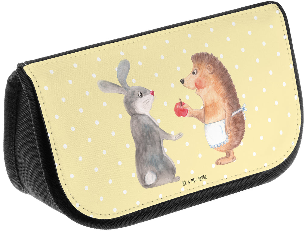 Kosmetiktasche Liebe ist nie ohne Schmerz Kosmetikbeutel, Kulturtasche, Kulturbeutel, Schminktasche, Make-Up Tasche, Tiermotive, Gute Laune, lustige Sprüche, Tiere, Igel und Hase, Igel, Hase, Liebe Spruch, Liebeskummer Geschenk, Herzschmerz, Trösten, Trennungsschmerz, Spruch romantisch