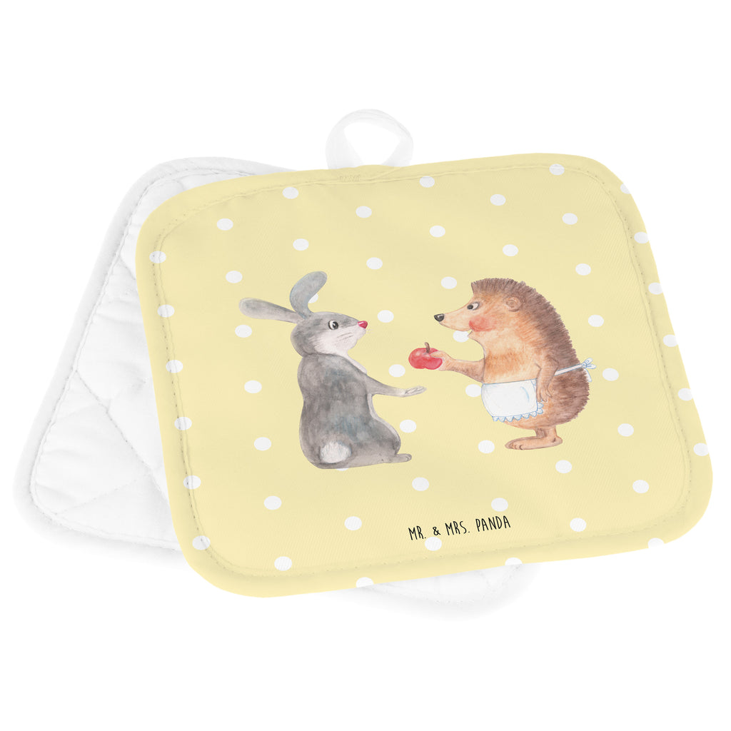 2er Set Topflappen  Liebe ist nie ohne Schmerz Topflappen, Topfuntersetzer, Ofenhandschuh, Topflappen Set, Topflappen lustig, Topflappen mit Spruch, Tiermotive, Gute Laune, lustige Sprüche, Tiere, Igel und Hase, Igel, Hase, Liebe Spruch, Liebeskummer Geschenk, Herzschmerz, Trösten, Trennungsschmerz, Spruch romantisch