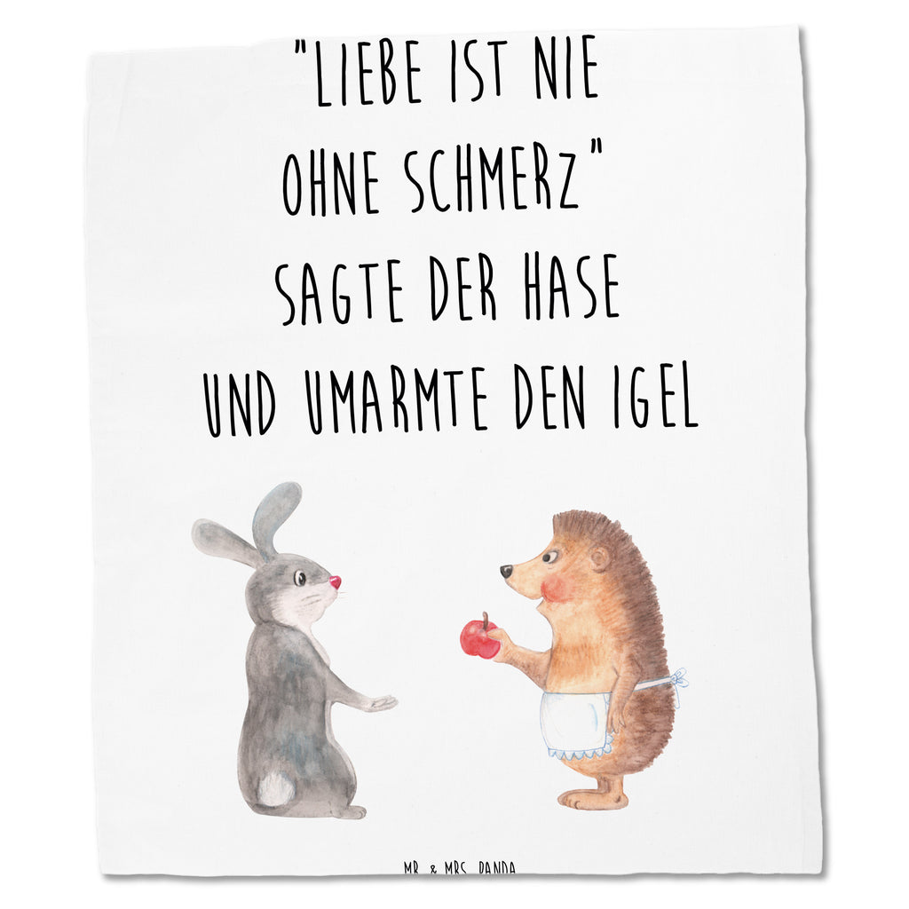 Tragetasche Liebe ist nie ohne Schmerz Beuteltasche, Beutel, Einkaufstasche, Jutebeutel, Stoffbeutel, Tiermotive, Gute Laune, lustige Sprüche, Tiere, Igel und Hase, Igel, Hase, Liebe Spruch, Liebeskummer Geschenk, Herzschmerz, Trösten, Trennungsschmerz, Spruch romantisch