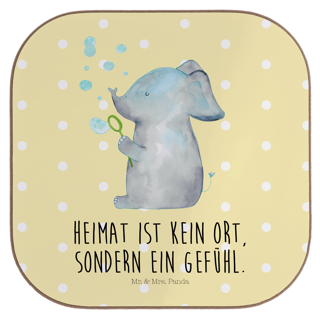 Quadratische Untersetzer Elefant Seifenblasen Bierdeckel, Glasuntersetzer, Untersetzer Gläser, Getränkeuntersetzer, Tiermotive, Gute Laune, lustige Sprüche, Tiere, Elefant, Elefanten, Dickhäter, Rüsseltier, Seifenblasen, Liebe, Heimat, Gefühl. Daheim, Liebesbeweis, Liebesspruch