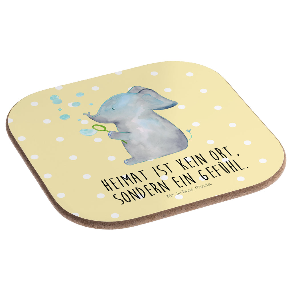 Quadratische Untersetzer Elefant Seifenblasen Bierdeckel, Glasuntersetzer, Untersetzer Gläser, Getränkeuntersetzer, Tiermotive, Gute Laune, lustige Sprüche, Tiere, Elefant, Elefanten, Dickhäter, Rüsseltier, Seifenblasen, Liebe, Heimat, Gefühl. Daheim, Liebesbeweis, Liebesspruch
