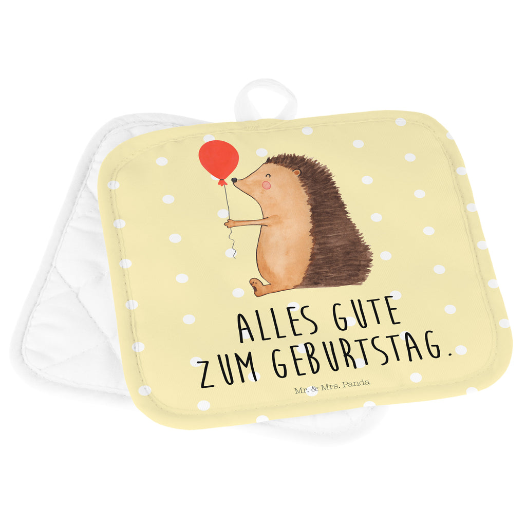 2er Set Topflappen  Igel mit Luftballon Topflappen, Topfuntersetzer, Ofenhandschuh, Topflappen Set, Topflappen lustig, Topflappen mit Spruch, Tiermotive, Gute Laune, lustige Sprüche, Tiere, Igel, Geburtstag, Herzlichen Glückwunsch, Glückwunsch, Geburtstagskind, Ballon, Happy Birthday