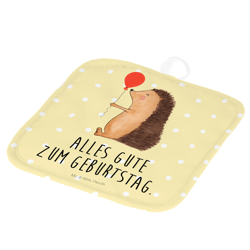 2er Set Topflappen  Igel mit Luftballon Topflappen, Topfuntersetzer, Ofenhandschuh, Topflappen Set, Topflappen lustig, Topflappen mit Spruch, Tiermotive, Gute Laune, lustige Sprüche, Tiere, Igel, Geburtstag, Herzlichen Glückwunsch, Glückwunsch, Geburtstagskind, Ballon, Happy Birthday