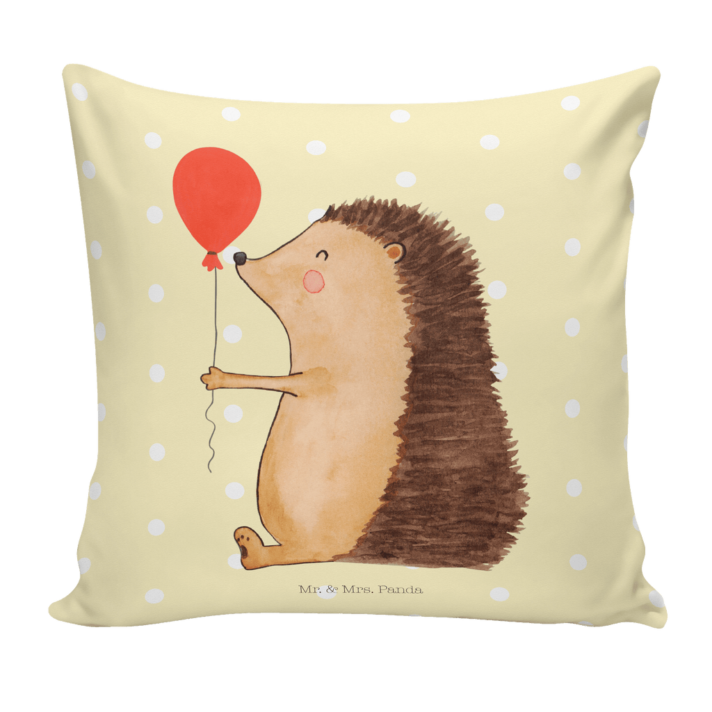 40x40 Kissen Igel mit Luftballon Kissenhülle, Kopfkissen, Sofakissen, Dekokissen, Motivkissen, Tiermotive, Gute Laune, lustige Sprüche, Tiere, Igel, Geburtstag, Herzlichen Glückwunsch, Glückwunsch, Geburtstagskind, Ballon, Happy Birthday