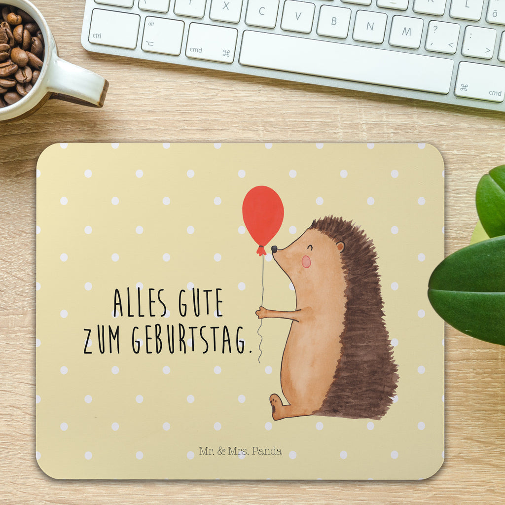 Mauspad Igel mit Luftballon Mousepad, Computer zubehör, Büroausstattung, PC Zubehör, Arbeitszimmer, Mauspad, Einzigartiges Mauspad, Designer Mauspad, Tiermotive, Gute Laune, lustige Sprüche, Tiere, Igel, Geburtstag, Herzlichen Glückwunsch, Glückwunsch, Geburtstagskind, Ballon, Happy Birthday