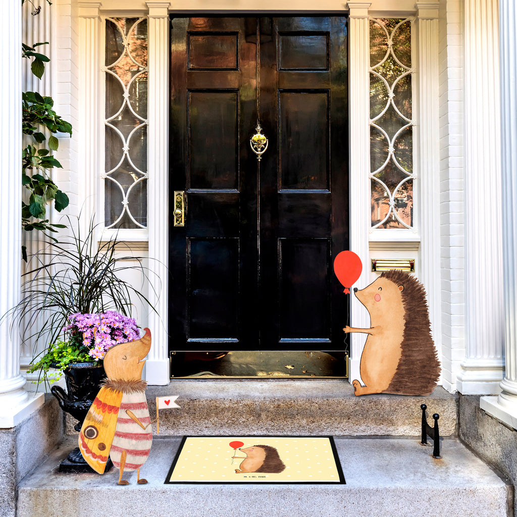 Fußmatte Igel mit Luftballon Igel, Geburtstag, Herzlichen Glückwunsch, Glückwunsch, Geburtstagskind, Ballon, Happy Birthday Türvorleger, Schmutzmatte, Fußabtreter, Matte, Schmutzfänger, Fußabstreifer, Schmutzfangmatte, Türmatte, Motivfußmatte,  Haustürmatte, Vorleger  süße Tiermotive, gute Laune, lustige Sprüche, Tiere