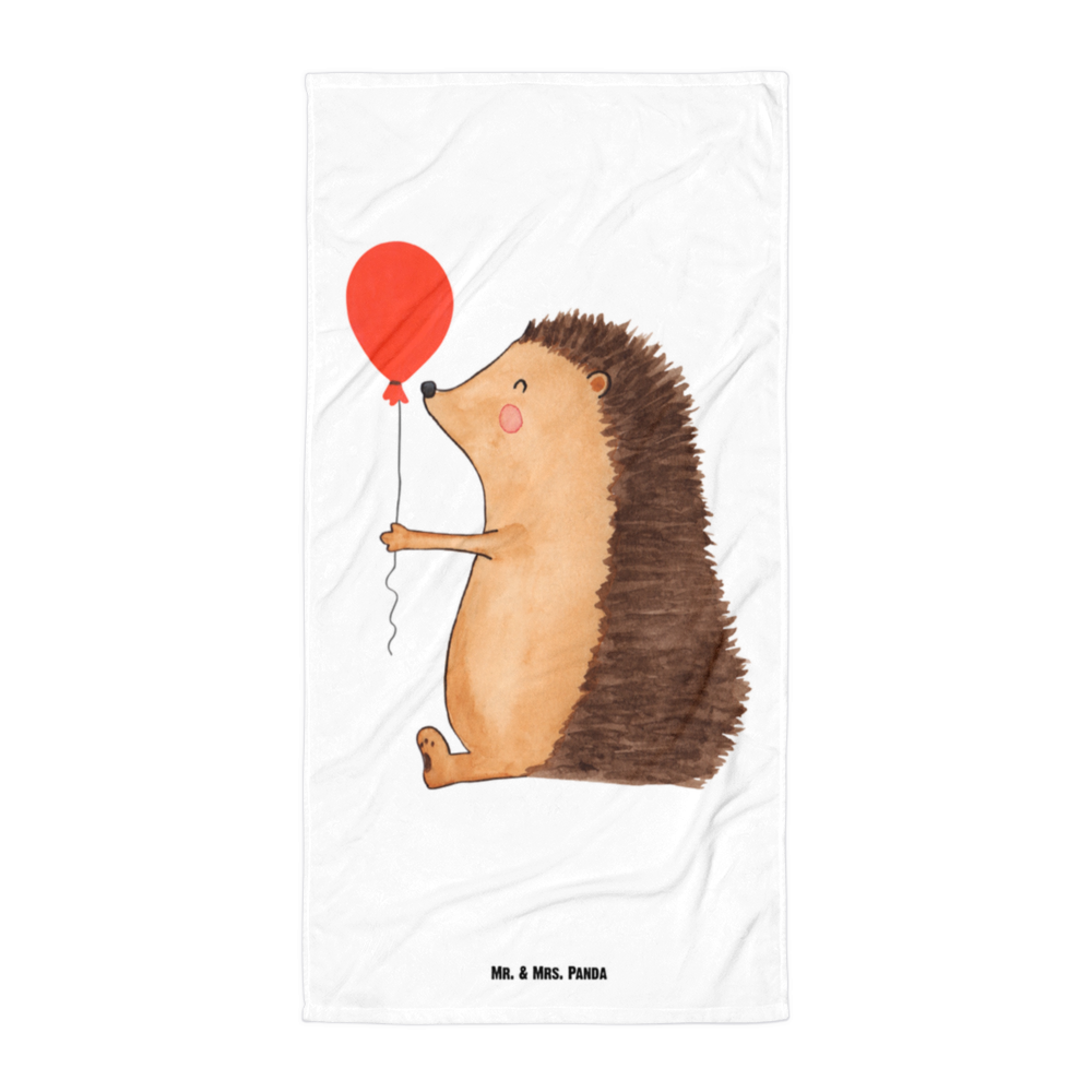 XL Badehandtuch Igel mit Luftballon Handtuch, Badetuch, Duschtuch, Strandtuch, Saunatuch, Tiermotive, Gute Laune, lustige Sprüche, Tiere, Igel, Geburtstag, Herzlichen Glückwunsch, Glückwunsch, Geburtstagskind, Ballon, Happy Birthday