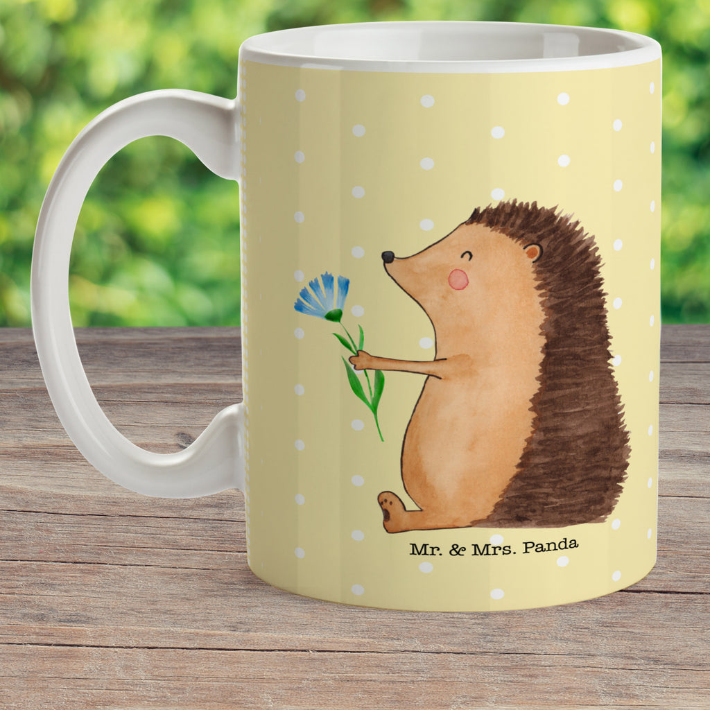 Kindertasse Igel mit Blume Kunststoff Tasse, Kindergarten, Tasse, Trinkbecher, Camping Becher, Kaffeetasse, Kunststoffbecher, Kindergartenbecher, Outdoorgeschirr, Kunststoffgeschirr, Reisebecher, Reisetasse, Kinderbecher, Tiermotive, Gute Laune, lustige Sprüche, Tiere, Igel, Gute Besserung, Genesungswünsche, Krankheit, Krankenhaus, krank, Besuch
