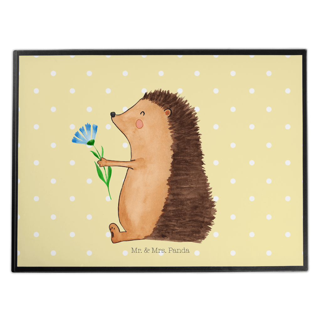 Schreibtischunterlage Igel mit Blume Schreibunterlage, Schreibtischauflage, Bürobedarf, Büroartikel, Schreibwaren, Schreibtisch Unterlagen, Schreibtischunterlage Groß, Tiermotive, Gute Laune, lustige Sprüche, Tiere, Igel, Gute Besserung, Genesungswünsche, Krankheit, Krankenhaus, krank, Besuch