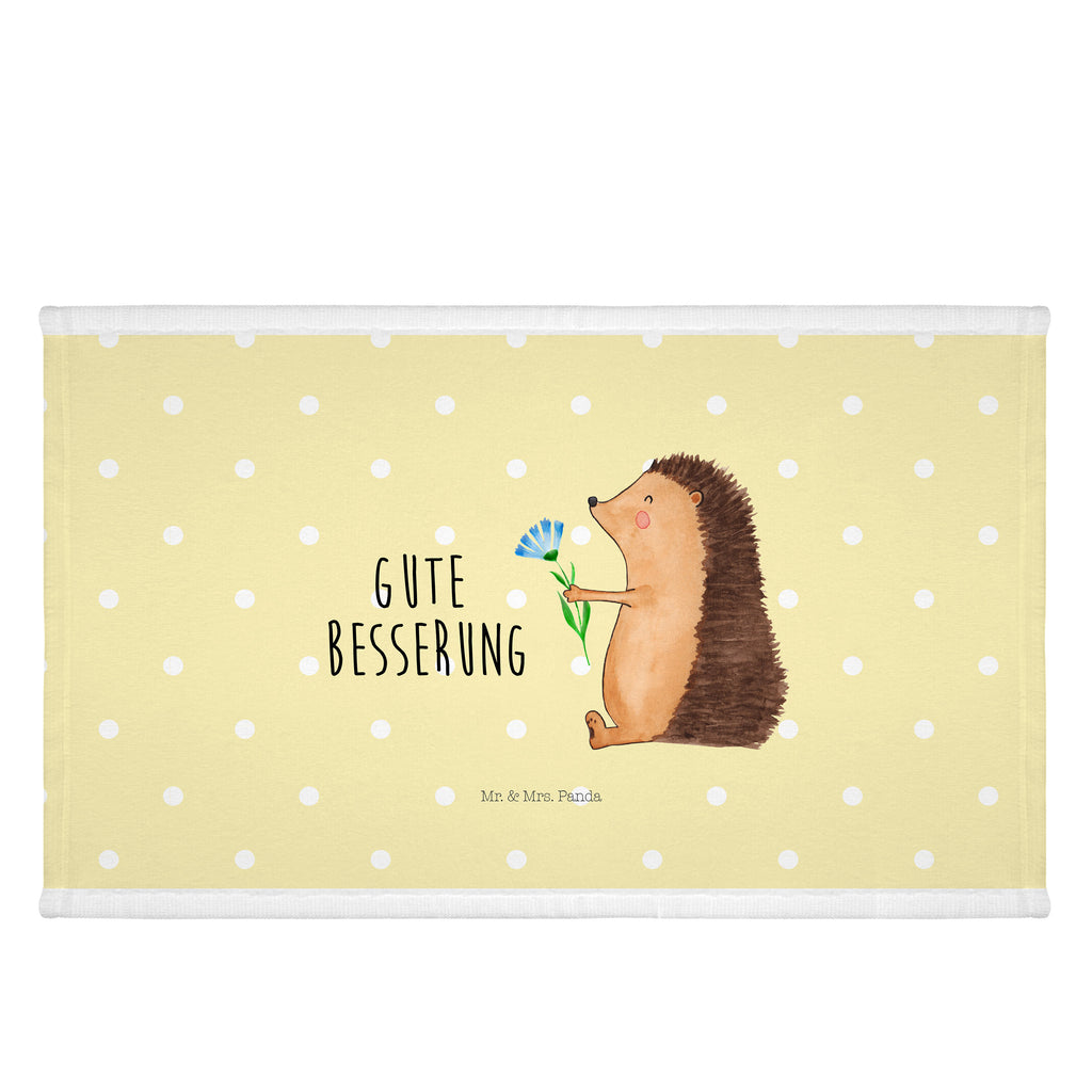 50 x 100 Handtuch Igel mit Blume Handtuch, Badehandtuch, Badezimmer, Handtücher, groß, Kinder, Baby, Tiermotive, Gute Laune, lustige Sprüche, Tiere, Igel, Gute Besserung, Genesungswünsche, Krankheit, Krankenhaus, krank, Besuch