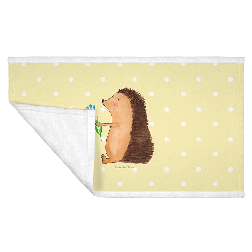 50 x 100 Handtuch Igel mit Blume Handtuch, Badehandtuch, Badezimmer, Handtücher, groß, Kinder, Baby, Tiermotive, Gute Laune, lustige Sprüche, Tiere, Igel, Gute Besserung, Genesungswünsche, Krankheit, Krankenhaus, krank, Besuch