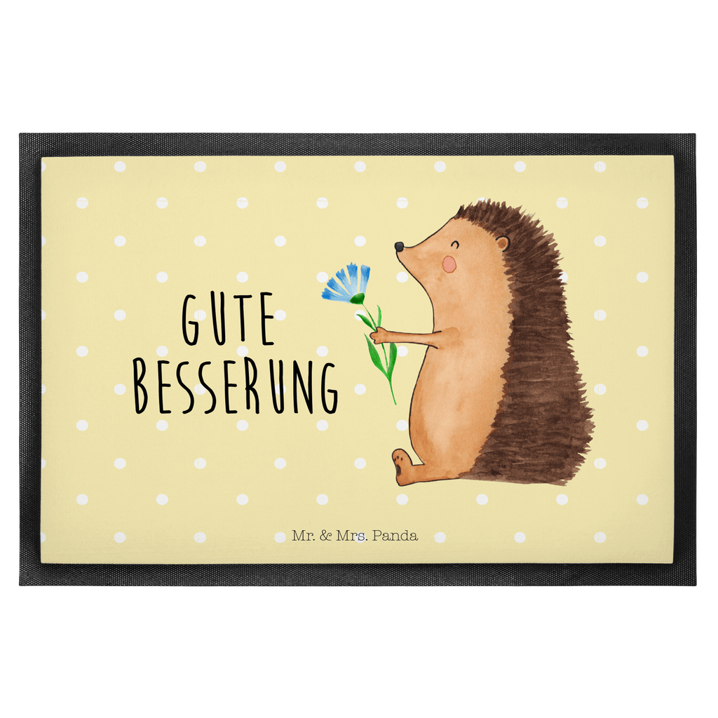 Fußmatte Igel mit Blume Igel, Gute Besserung, Genesungswünsche, Krankheit, Krankenhaus, krank, Besuch Türvorleger, Schmutzmatte, Fußabtreter, Matte, Schmutzfänger, Fußabstreifer, Schmutzfangmatte, Türmatte, Motivfußmatte,  Haustürmatte, Vorleger  süße Tiermotive, gute Laune, lustige Sprüche, Tiere