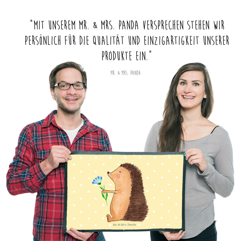 Fußmatte Igel mit Blume Igel, Gute Besserung, Genesungswünsche, Krankheit, Krankenhaus, krank, Besuch Türvorleger, Schmutzmatte, Fußabtreter, Matte, Schmutzfänger, Fußabstreifer, Schmutzfangmatte, Türmatte, Motivfußmatte,  Haustürmatte, Vorleger  süße Tiermotive, gute Laune, lustige Sprüche, Tiere