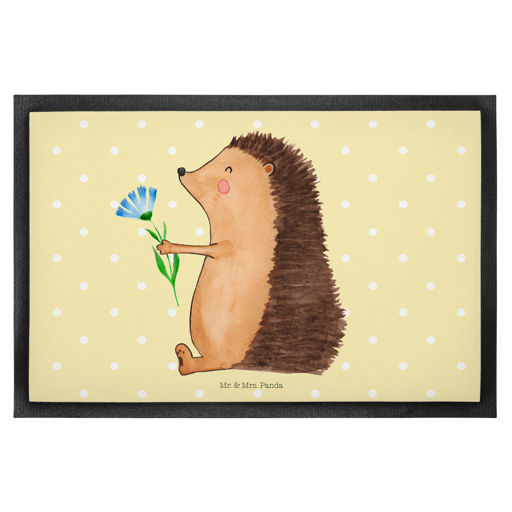 Fußmatte Igel mit Blume Igel, Gute Besserung, Genesungswünsche, Krankheit, Krankenhaus, krank, Besuch Türvorleger, Schmutzmatte, Fußabtreter, Matte, Schmutzfänger, Fußabstreifer, Schmutzfangmatte, Türmatte, Motivfußmatte,  Haustürmatte, Vorleger  süße Tiermotive, gute Laune, lustige Sprüche, Tiere