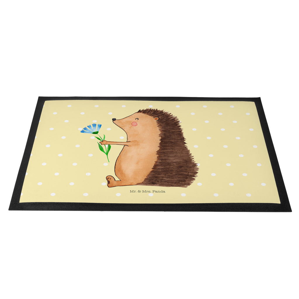 Fußmatte Igel mit Blume Igel, Gute Besserung, Genesungswünsche, Krankheit, Krankenhaus, krank, Besuch Türvorleger, Schmutzmatte, Fußabtreter, Matte, Schmutzfänger, Fußabstreifer, Schmutzfangmatte, Türmatte, Motivfußmatte,  Haustürmatte, Vorleger  süße Tiermotive, gute Laune, lustige Sprüche, Tiere