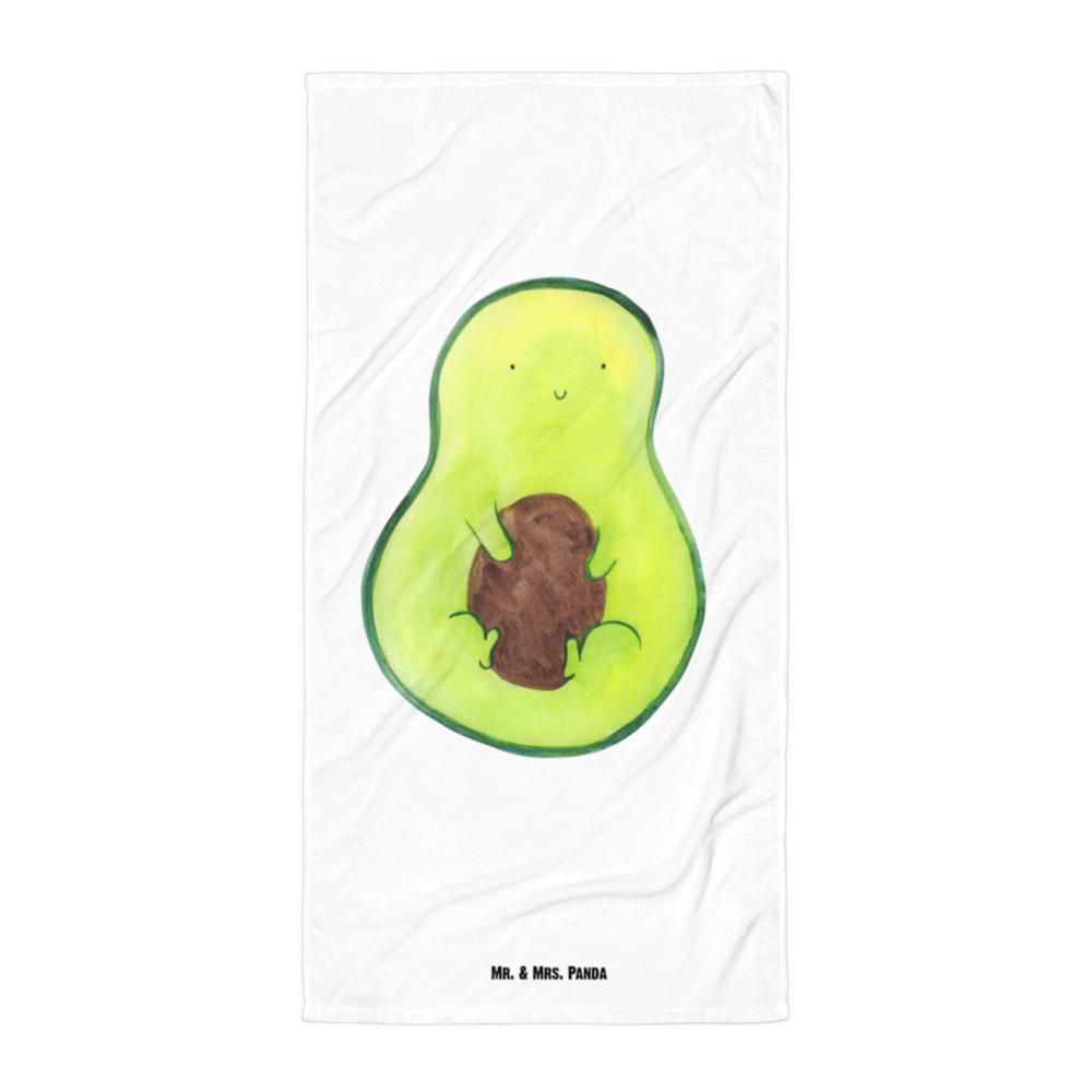 XL Badehandtuch Avocado mit Kern Handtuch, Badetuch, Duschtuch, Strandtuch, Saunatuch, Avocado, Veggie, Vegan, Gesund, Avokado, Avocadokern, Kern, Pflanze, Spruch Leben