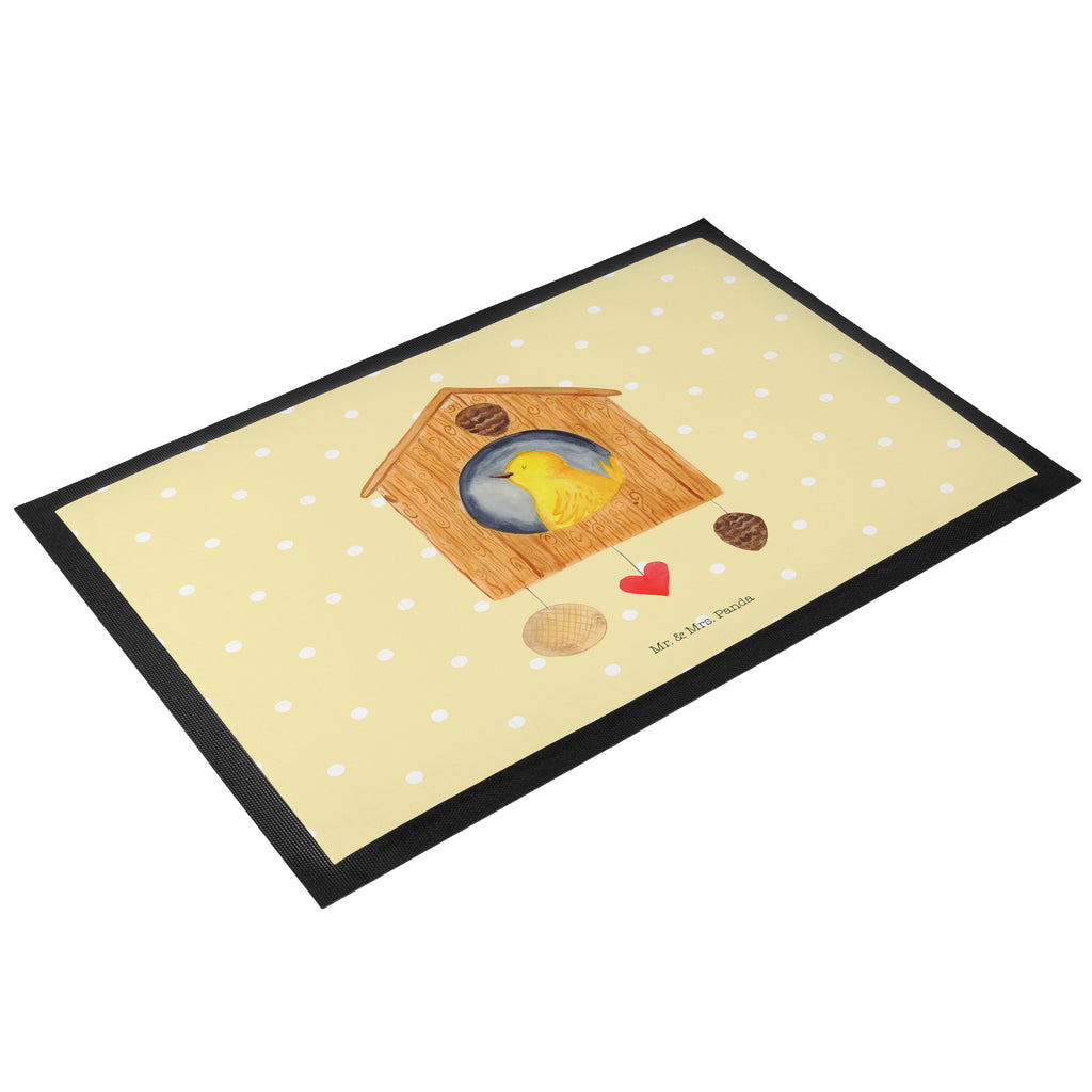 Fußmatte Vogelhaus sweet Home Vogelhaus, Vogel, Home sweet Home, Einzug, Umzug, Geschenk, Einzugsgeschenk, Hausbau, Haus Türvorleger, Schmutzmatte, Fußabtreter, Matte, Schmutzfänger, Fußabstreifer, Schmutzfangmatte, Türmatte, Motivfußmatte,  Haustürmatte, Vorleger  süße Tiermotive, gute Laune, lustige Sprüche, Tiere