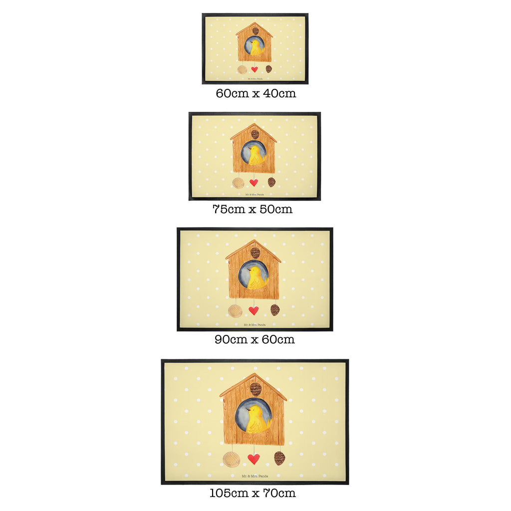 Fußmatte Vogelhaus sweet Home Vogelhaus, Vogel, Home sweet Home, Einzug, Umzug, Geschenk, Einzugsgeschenk, Hausbau, Haus Türvorleger, Schmutzmatte, Fußabtreter, Matte, Schmutzfänger, Fußabstreifer, Schmutzfangmatte, Türmatte, Motivfußmatte,  Haustürmatte, Vorleger  süße Tiermotive, gute Laune, lustige Sprüche, Tiere