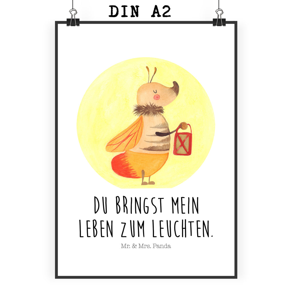 Poster Glühwürmchen Poster, Wandposter, Bild, Wanddeko, Küchenposter, Kinderposter, Wanddeko Bild, Raumdekoration, Wanddekoration, Handgemaltes Poster, Mr. & Mrs. Panda Poster, Designposter, Kunstdruck, Posterdruck, Tiermotive, Gute Laune, lustige Sprüche, Tiere, Glühwürmchen, Glühwurm, Falter, Liebe, Leuchten, magisch, Liebesbeweis, Lieblingsmensch, Verlobung, Heiratsantrag, Jahrestag, Liebesspruch