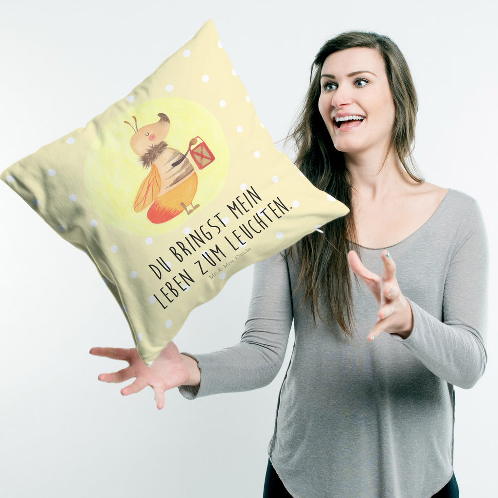 40x40 Kissen Glühwürmchen Kissenhülle, Kopfkissen, Sofakissen, Dekokissen, Motivkissen, Tiermotive, Gute Laune, lustige Sprüche, Tiere, Glühwürmchen, Glühwurm, Falter, Liebe, Leuchten, magisch, Liebesbeweis, Lieblingsmensch, Verlobung, Heiratsantrag, Jahrestag, Liebesspruch