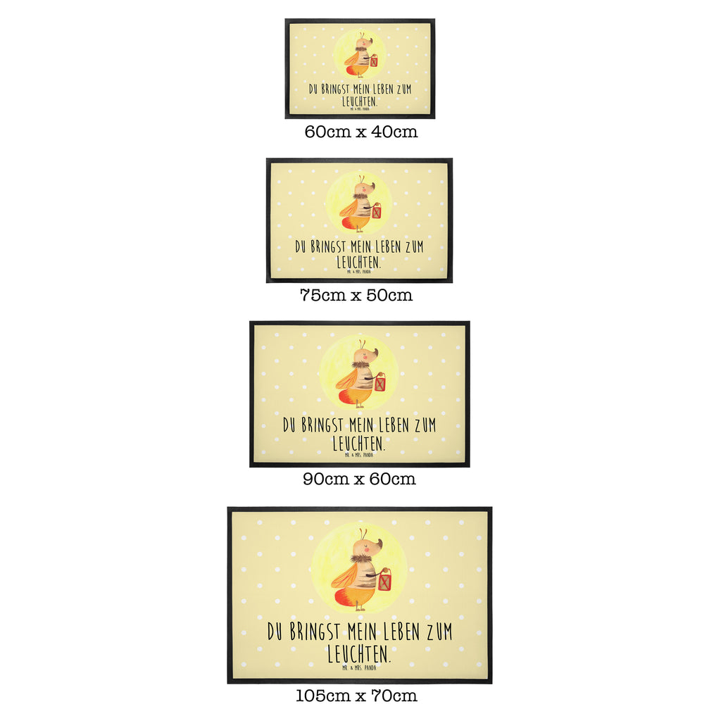 Fußmatte Glühwürmchen Glühwürmchen, Glühwurm, Falter, Liebe, Leuchten, magisch, Liebesbeweis, Lieblingsmensch, Verlobung, Heiratsantrag, Jahrestag, Liebesspruch Türvorleger, Schmutzmatte, Fußabtreter, Matte, Schmutzfänger, Fußabstreifer, Schmutzfangmatte, Türmatte, Motivfußmatte,  Haustürmatte, Vorleger  süße Tiermotive, gute Laune, lustige Sprüche, Tiere