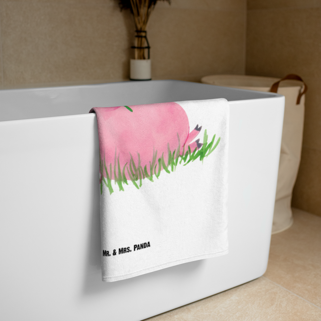 XL Badehandtuch Glücksschwein Handtuch, Badetuch, Duschtuch, Strandtuch, Saunatuch, Tiermotive, Gute Laune, lustige Sprüche, Tiere, Glücksschwein. Glück, Schwein, Schweinchen, Sterne, Sernchen, Ziele, Träume, Motivation, Glücksbringer