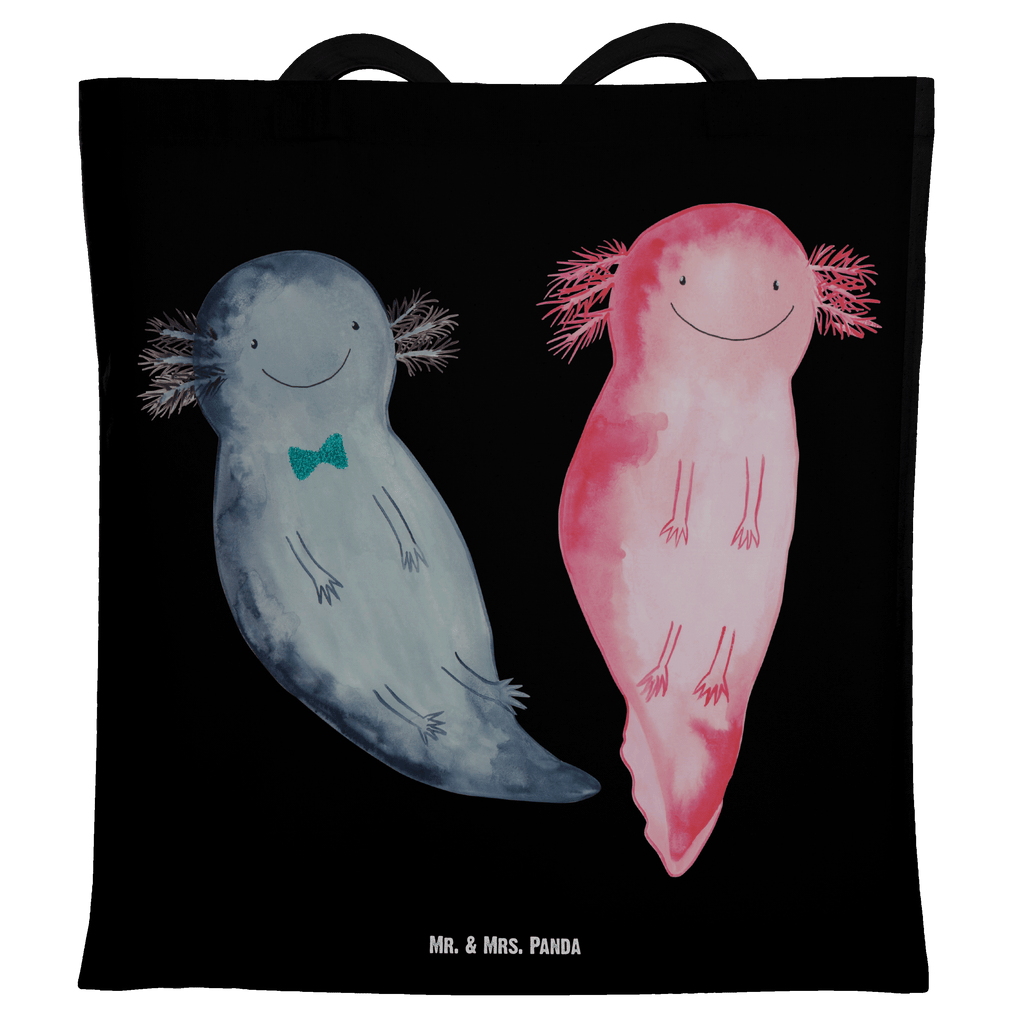 Tragetasche Axolotl Axel+Lotte Beuteltasche, Beutel, Einkaufstasche, Jutebeutel, Stoffbeutel, Axolotl, Molch, Axolot, Schwanzlurch, Lurch, Lurche, Liebe, große Liebe, Liebesbeweis, Freund, Verlobter, Ehemann, Jahrestag, Valentinstag