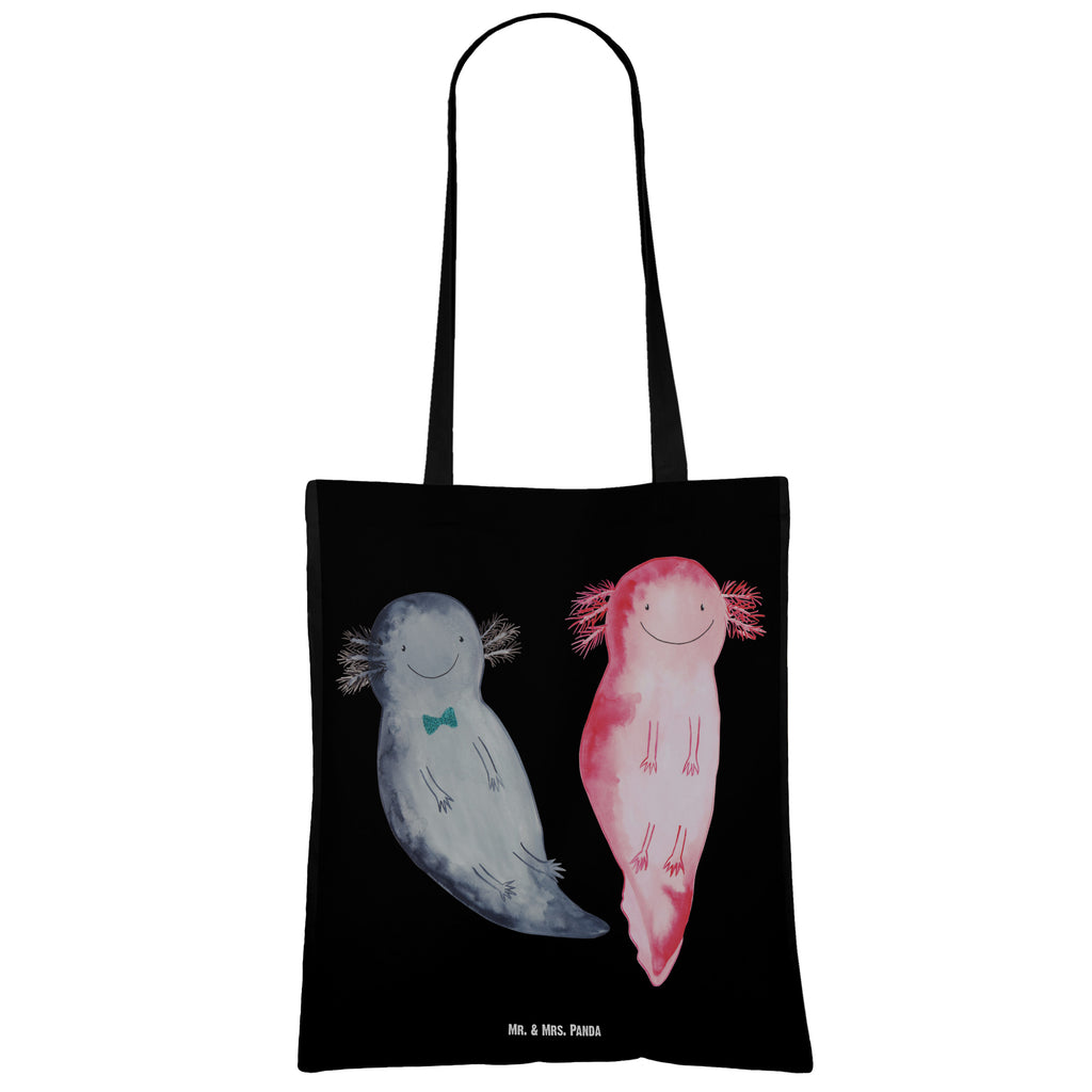 Tragetasche Axolotl Axel+Lotte Beuteltasche, Beutel, Einkaufstasche, Jutebeutel, Stoffbeutel, Axolotl, Molch, Axolot, Schwanzlurch, Lurch, Lurche, Liebe, große Liebe, Liebesbeweis, Freund, Verlobter, Ehemann, Jahrestag, Valentinstag