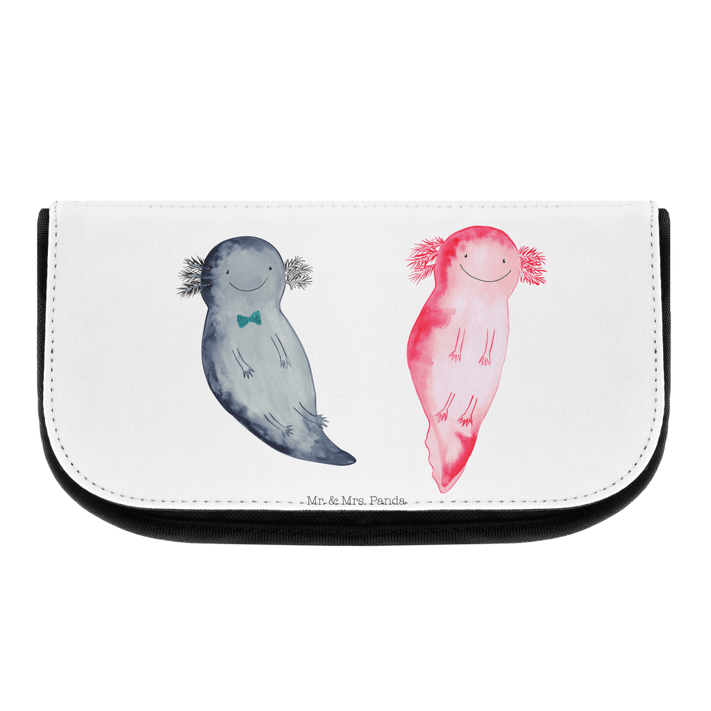 Kosmetiktasche Axolotl Axel+Lotte Kosmetikbeutel, Kulturtasche, Kulturbeutel, Schminktasche, Make-Up Tasche, Axolotl, Molch, Axolot, Schwanzlurch, Lurch, Lurche, Liebe, große Liebe, Liebesbeweis, Freund, Verlobter, Ehemann, Jahrestag, Valentinstag