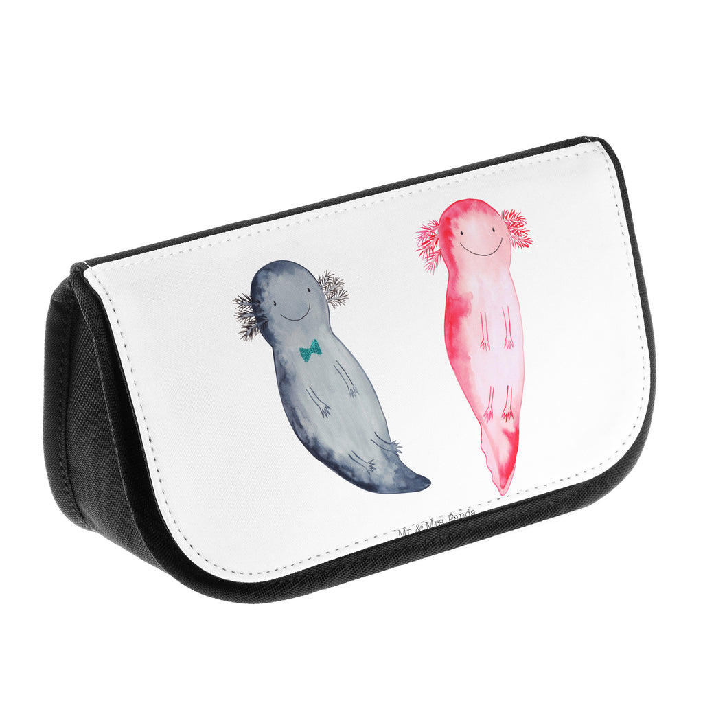 Kosmetiktasche Axolotl Axel+Lotte Kosmetikbeutel, Kulturtasche, Kulturbeutel, Schminktasche, Make-Up Tasche, Axolotl, Molch, Axolot, Schwanzlurch, Lurch, Lurche, Liebe, große Liebe, Liebesbeweis, Freund, Verlobter, Ehemann, Jahrestag, Valentinstag
