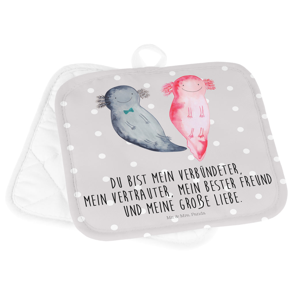 2er Set Topflappen  Axolotl Axel+Lotte Topflappen, Topfuntersetzer, Ofenhandschuh, Topflappen Set, Topflappen lustig, Topflappen mit Spruch, Axolotl, Molch, Axolot, Schwanzlurch, Lurch, Lurche, Liebe, große Liebe, Liebesbeweis, Freund, Verlobter, Ehemann, Jahrestag, Valentinstag