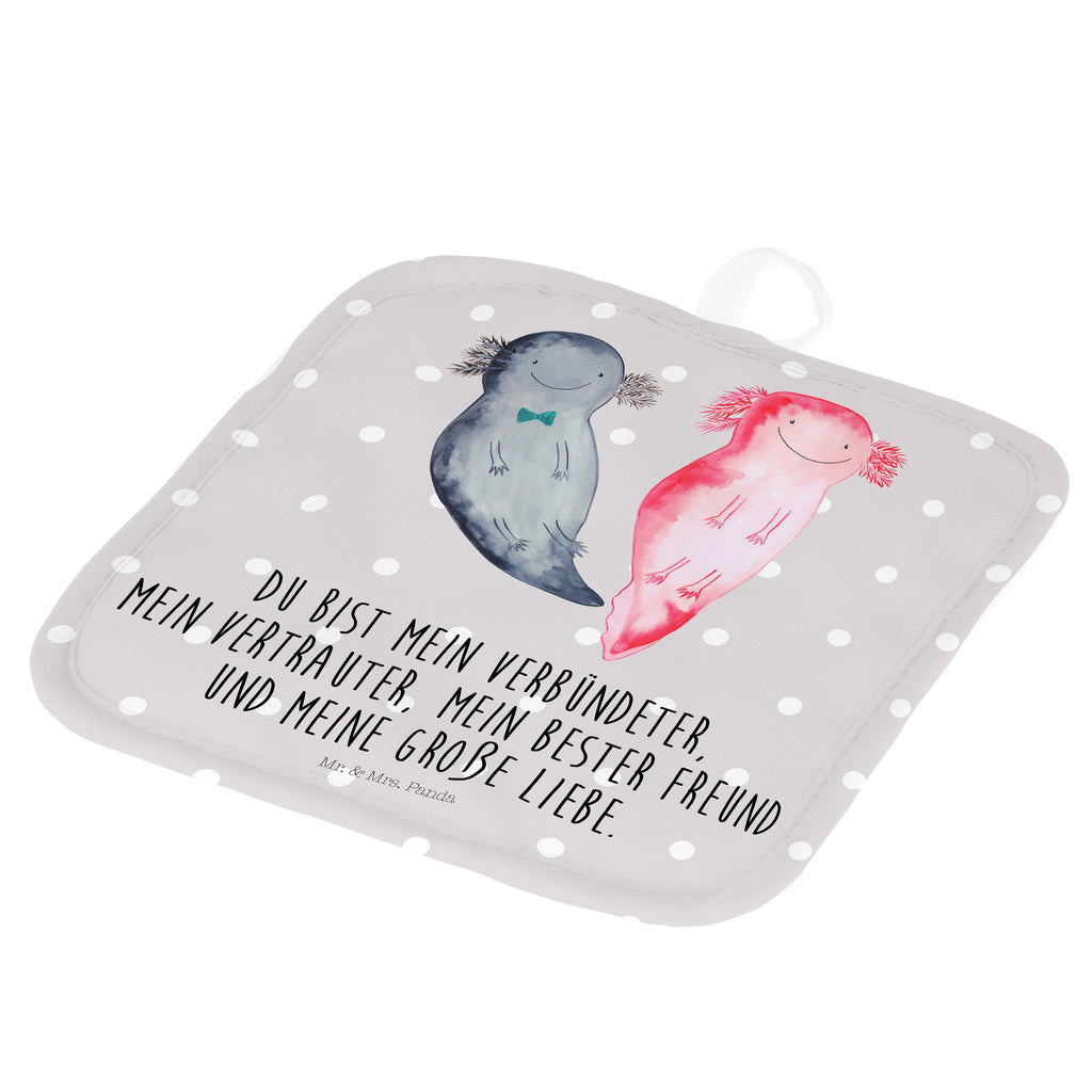 2er Set Topflappen  Axolotl Axel+Lotte Topflappen, Topfuntersetzer, Ofenhandschuh, Topflappen Set, Topflappen lustig, Topflappen mit Spruch, Axolotl, Molch, Axolot, Schwanzlurch, Lurch, Lurche, Liebe, große Liebe, Liebesbeweis, Freund, Verlobter, Ehemann, Jahrestag, Valentinstag
