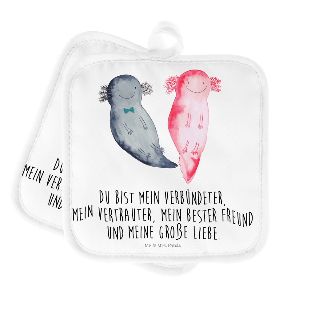 2er Set Topflappen  Axolotl Axel+Lotte Topflappen, Topfuntersetzer, Ofenhandschuh, Topflappen Set, Topflappen lustig, Topflappen mit Spruch, Axolotl, Molch, Axolot, Schwanzlurch, Lurch, Lurche, Liebe, große Liebe, Liebesbeweis, Freund, Verlobter, Ehemann, Jahrestag, Valentinstag