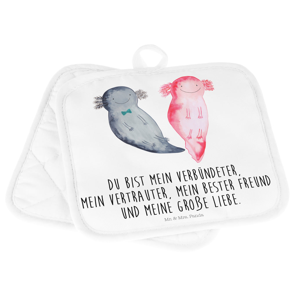 2er Set Topflappen  Axolotl Axel+Lotte Topflappen, Topfuntersetzer, Ofenhandschuh, Topflappen Set, Topflappen lustig, Topflappen mit Spruch, Axolotl, Molch, Axolot, Schwanzlurch, Lurch, Lurche, Liebe, große Liebe, Liebesbeweis, Freund, Verlobter, Ehemann, Jahrestag, Valentinstag