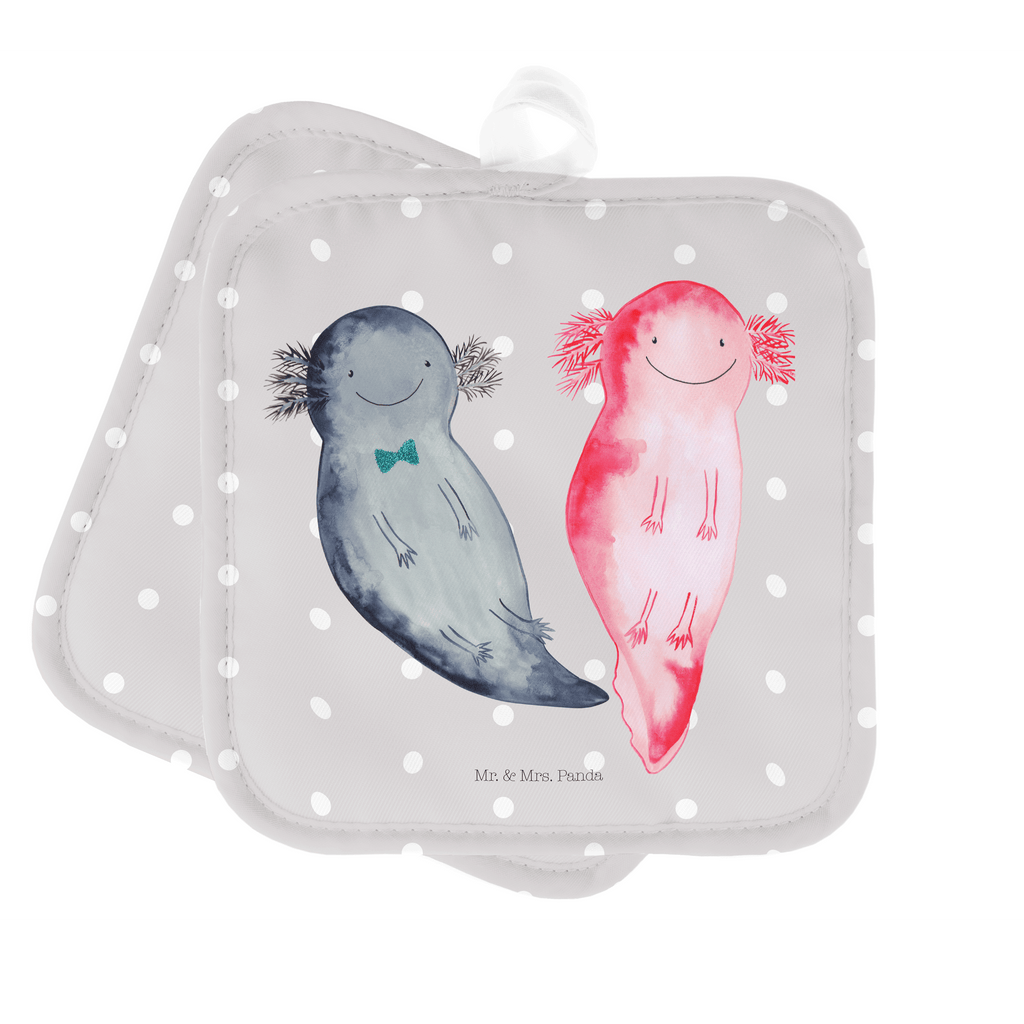 2er Set Topflappen  Axolotl Axel+Lotte Topflappen, Topfuntersetzer, Ofenhandschuh, Topflappen Set, Topflappen lustig, Topflappen mit Spruch, Axolotl, Molch, Axolot, Schwanzlurch, Lurch, Lurche, Liebe, große Liebe, Liebesbeweis, Freund, Verlobter, Ehemann, Jahrestag, Valentinstag