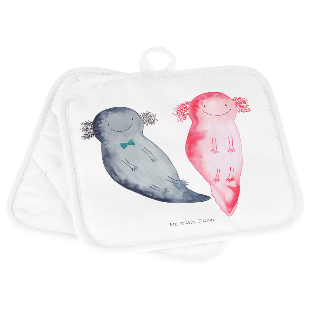 2er Set Topflappen  Axolotl Axel+Lotte Topflappen, Topfuntersetzer, Ofenhandschuh, Topflappen Set, Topflappen lustig, Topflappen mit Spruch, Axolotl, Molch, Axolot, Schwanzlurch, Lurch, Lurche, Liebe, große Liebe, Liebesbeweis, Freund, Verlobter, Ehemann, Jahrestag, Valentinstag