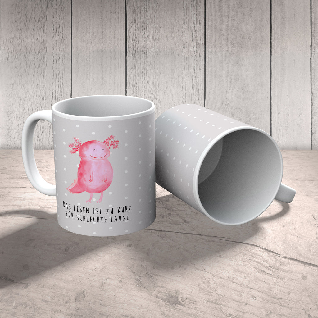 Kindertasse Axolotl glücklich Kunststoff Tasse, Kindergarten, Tasse, Trinkbecher, Camping Becher, Kaffeetasse, Kunststoffbecher, Kindergartenbecher, Outdoorgeschirr, Kunststoffgeschirr, Reisebecher, Reisetasse, Kinderbecher, Axolotl, Molch, Axolot, Schwanzlurch, Lurch, Lurche, Motivation, gute Laune