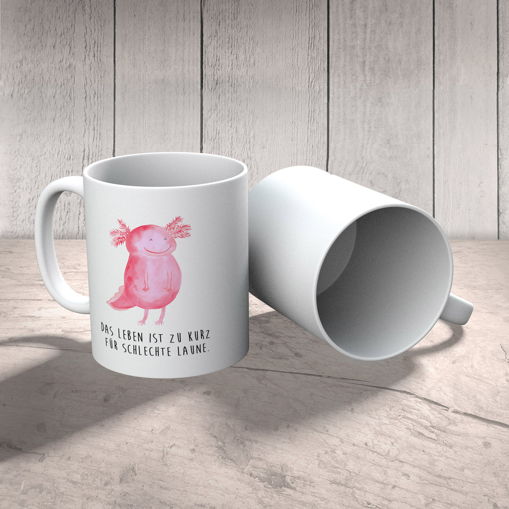 Kindertasse Axolotl glücklich Kunststoff Tasse, Kindergarten, Tasse, Trinkbecher, Camping Becher, Kaffeetasse, Kunststoffbecher, Kindergartenbecher, Outdoorgeschirr, Kunststoffgeschirr, Reisebecher, Reisetasse, Kinderbecher, Axolotl, Molch, Axolot, Schwanzlurch, Lurch, Lurche, Motivation, gute Laune